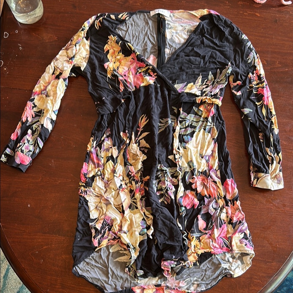 Maternity Floral Long Sleeve Dress